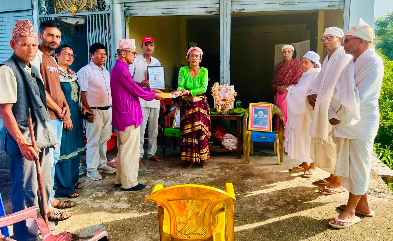 मृत सदस्य राहत वितरण