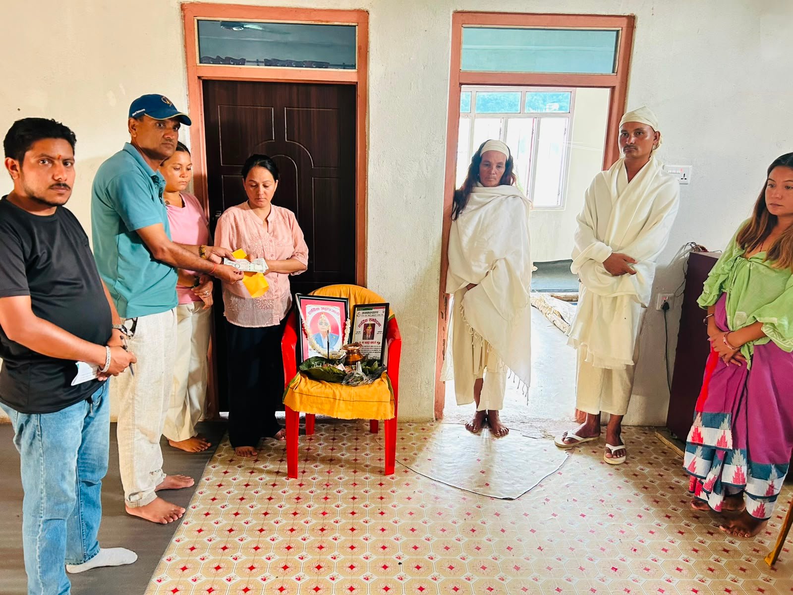 मृत सदस्य राहत वितरण